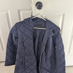 Weatherproof Dark Blue Hooded Jacket